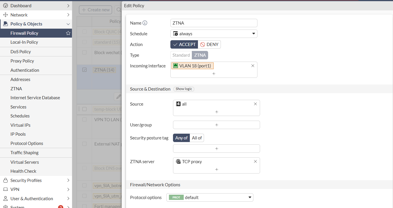 Technical Tip: Configuring ZTNA TCP Forwarding to access FortiGate ...